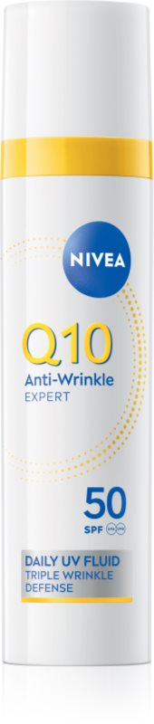NIVEA Q10 Anti-Wrinkle fluid cu o consistenta usoara SPF 50 40 ml