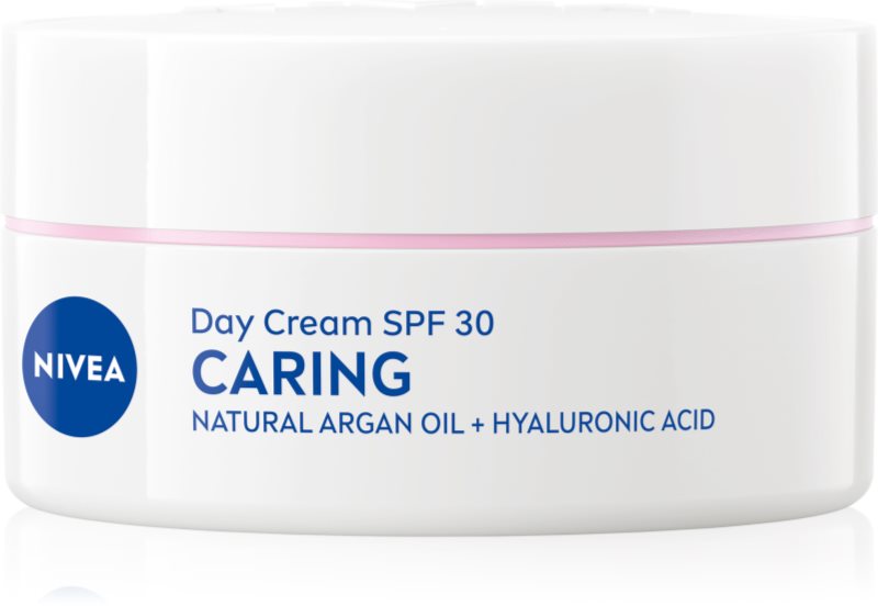 NIVEA Caring crema de zi hranitoare pentru tenul uscat SPF 30 50 ml