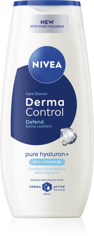 NIVEA Derma Control Defend gel calmant pentru dus cu acid hialuronic