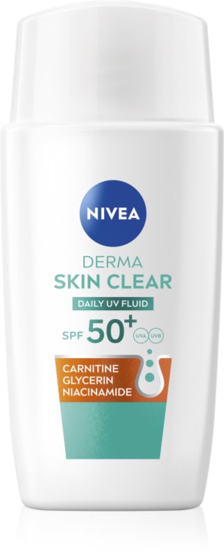 NIVEA Derma Skin Clear fluid protecție SPF 50+ 40 ml