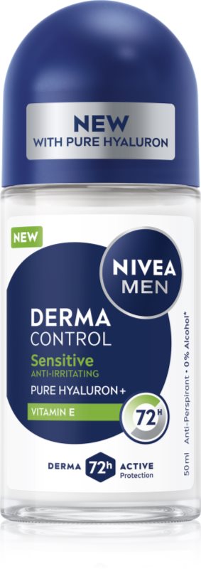 NIVEA MEN Derma Control Sensitive deodorant roll-on antiperspirant pentru piele sensibila 50 ml