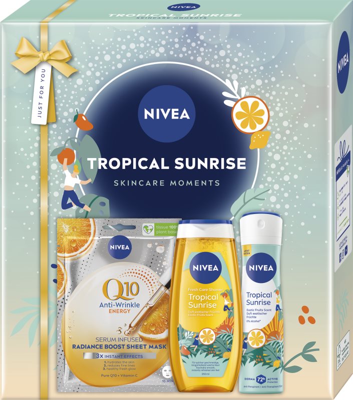NIVEA Tropical Sunrise set cadou corp si fata