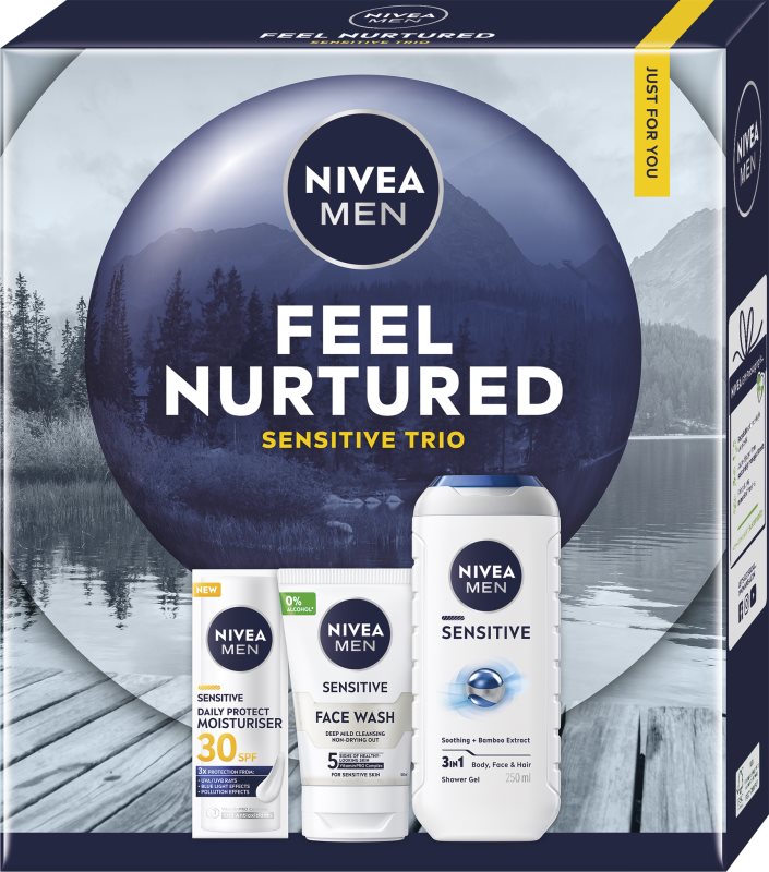 NIVEA MEN Feel Nurtured set cadou corp si fata