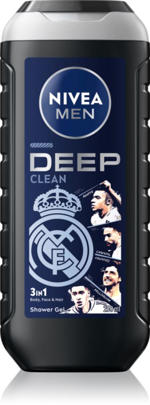 NIVEA MEN Real Madrid gel de dus revigorant 3 in 1 250 ml