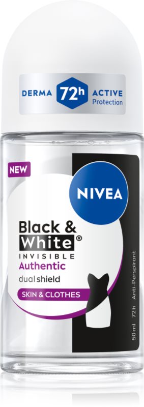 NIVEA Black & White Authentic antiperspirant roll-on 50 ml