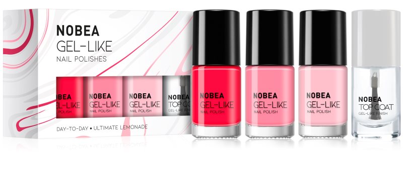 NOBEA Day-to-Day 4-Piece Gel-like Nail Polish set set de lacuri de unghii Ultimate Lemonade