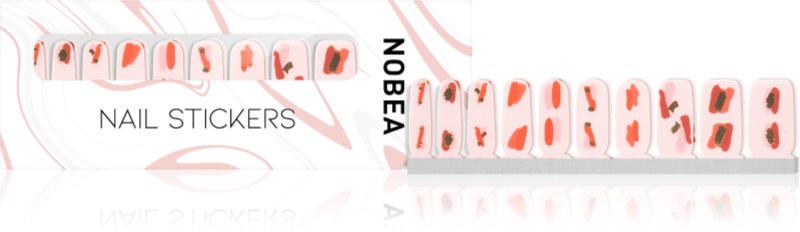 NOBEA Accessories Nail File folii autocolante pentru unghii Red & pink 1 buc