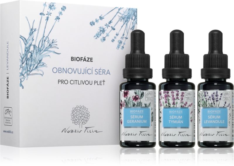 Nobilis Tilia Biofáze Obnovující Séra Levandule set cadou pentru piele sensibilă
