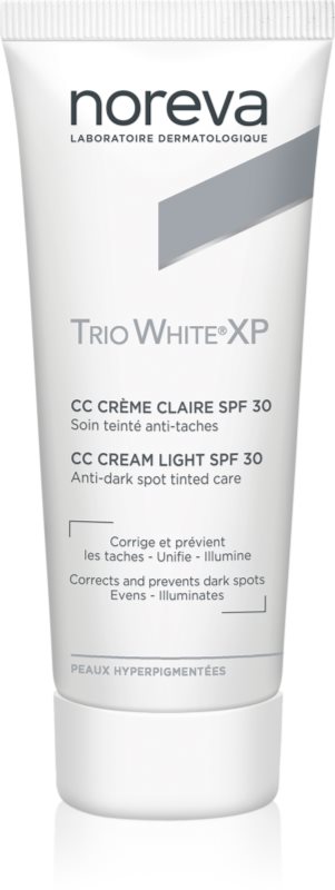 Noreva Trio White XP CC Cream Light SPF 30 Crema CC pentru un ten uniform SPF 30 40 ml