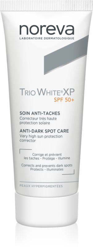 Noreva Trio White XP Anti-Dark Spot Care SPF 50+ crema de soare pentru fata impotriva petelor SPF 50+ 40 ml