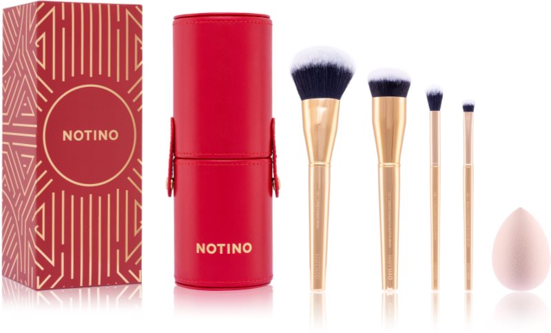 Notino Gift Set Make-up Brushes and Sponge Gift Set set de pensule cu husă
