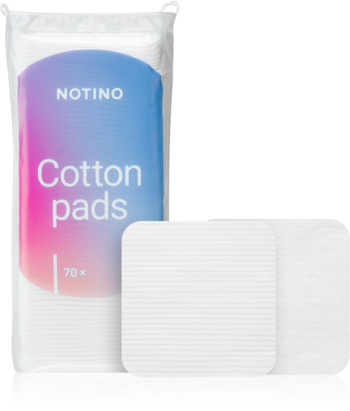 Notino Cotton Pads Large Square tampoane cosmetice pentru demachierea și curățarea tenului 70 buc