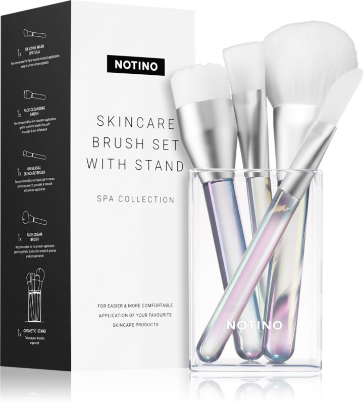 Notino Spa Collection Skincare brush set with stand set de pensule pentru îngrijirea pielii