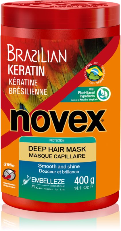 Novex Brazilian Keratin mască regeneratoare pentru părul deteriorat 400 g