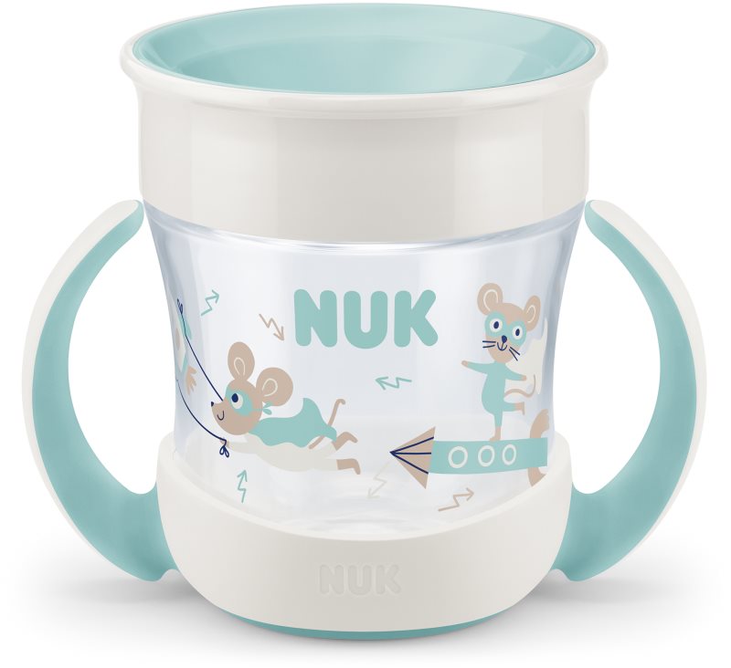 NUK Magic Cup Mini ceasca cu mânere 6m+ Green 160 ml