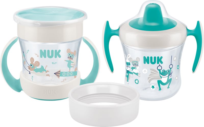 NUK Mini Cups Set Mint/Turquoise ceasca 3 in 1 6m+ Neutral 160 ml