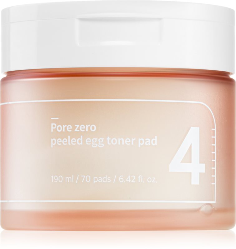 Numbuzin No. 4 Pore Zero Peeled Egg Toner Pad discuri pentru indepartarea impuritatilor pentru piele lucioasa cu pori dilatati 70 buc