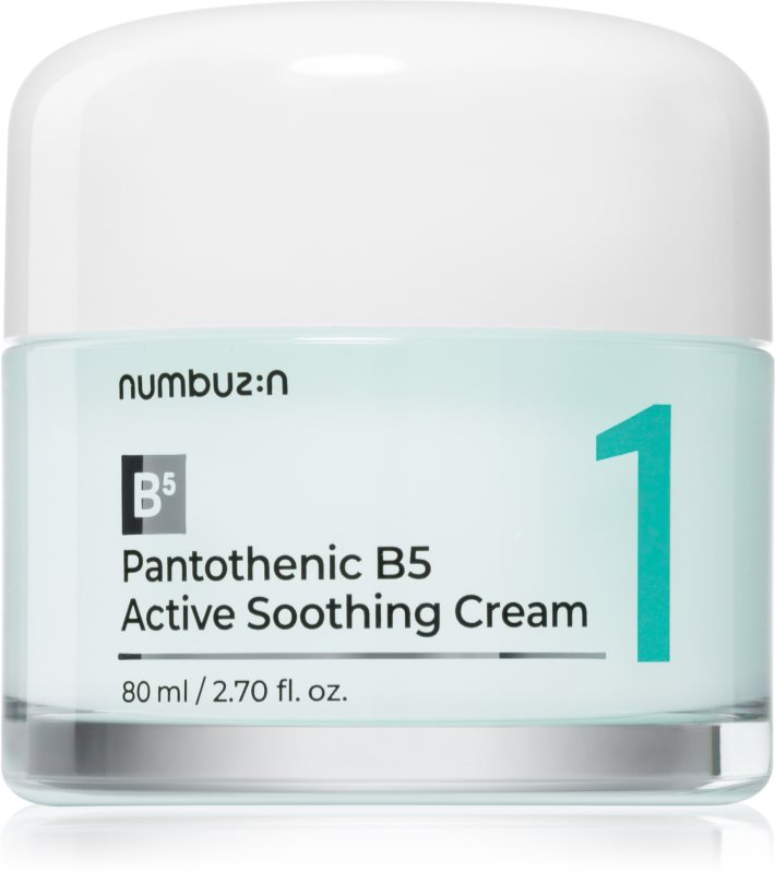 Numbuzin No. 1 Pantothenic B5 Active Soothing Cream crema de fata calmanta cu efect de hidratare 80 ml