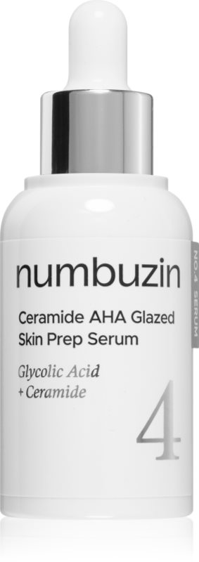Numbuzin No. 4 Ceramide AHA Glazed Skin Prep Serum ser facial hidratant cu efect de exfoliere 30 ml