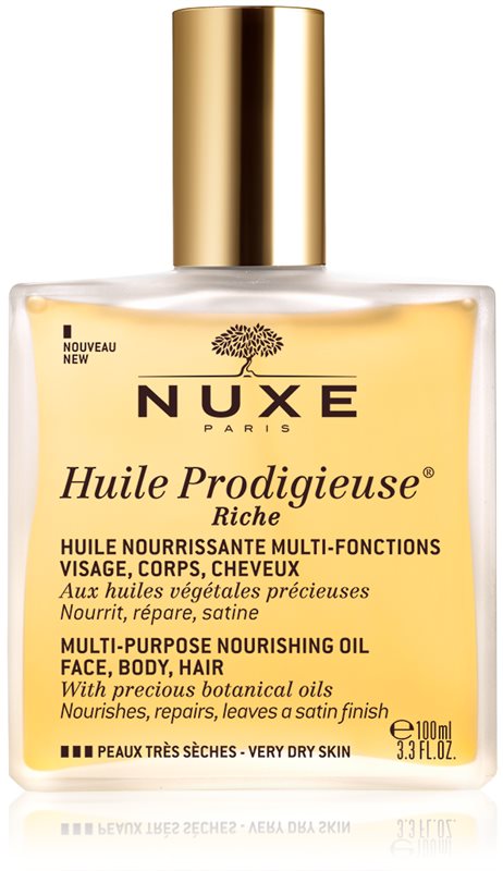 Nuxe Huile Prodigieuse Riche ulei multifuncțional pentru piele foarte uscata 100 ml