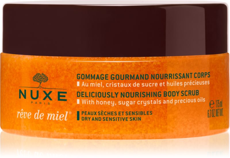Nuxe Rêve de Miel Deliciously Nourishing Body Scrub Exfoliant hrănitor pentru corp 175 ml