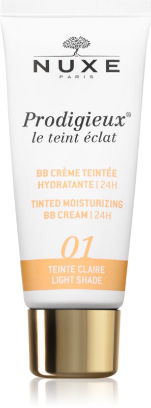 Nuxe Prodigieux Tinted Moisturizing BB Cream crema hidratanta BB culoare 01 Light 30 ml