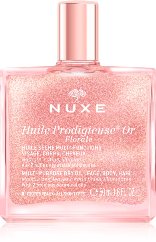 Nuxe Huile Prodigieuse Or Florale ulei uscat multifuncțional cu sclipici pe fata , corp si par 50 ml