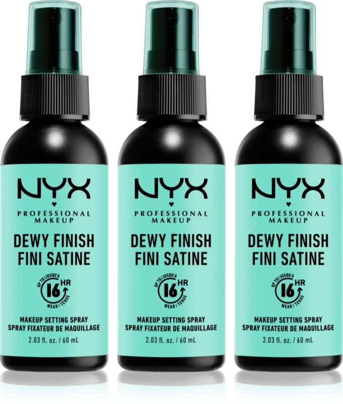 NYX Professional Makeup Makeup Setting Spray Dewy spray pentru fixare 3x60 ml