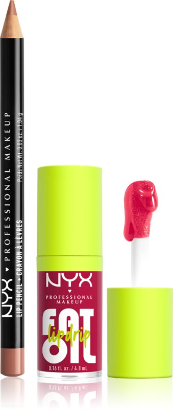 NYX Professional Makeup Fat Oil Lip Drip set îngrijire buze 2 buc