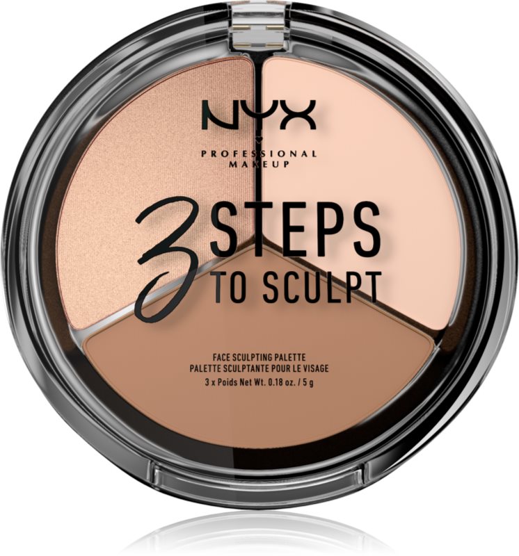NYX Professional Makeup 3 Steps To Sculpt Patela pentru conturul fetei