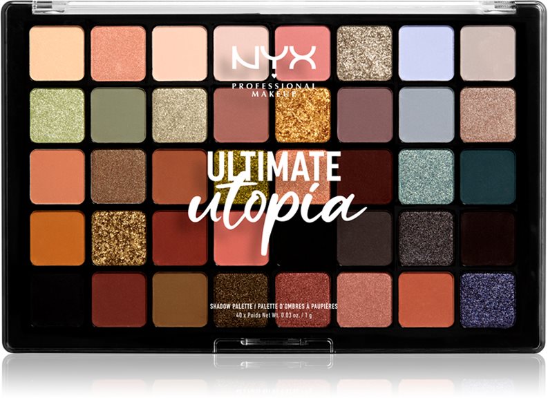 NYX Professional Makeup Ultimate Utopia paletă cu farduri de ochi 40 x 1 g