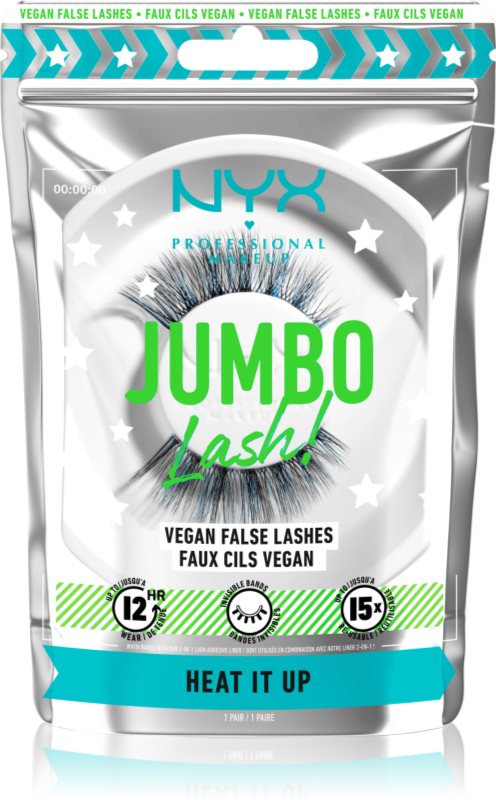 NYX Professional Makeup Halloween Cirque Du Tricks Jumbo Lashes gene false tip 01 Heat It Up 2 buc