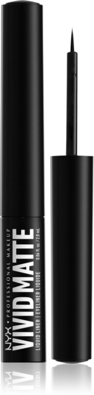 NYX Professional Makeup Vivid Matte eyeliner cu efect matifiant culoare Black 2 ml