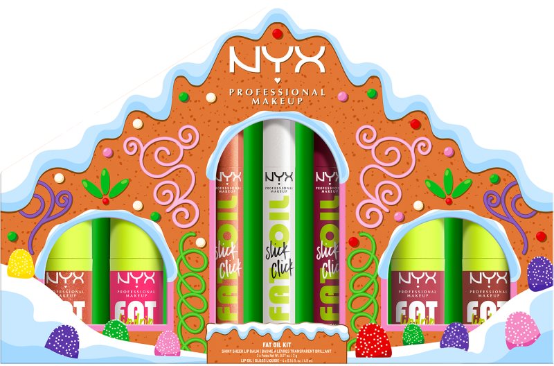 NYX Professional Makeup Gingerbaddie Land Fat Oil set îngrijire buze