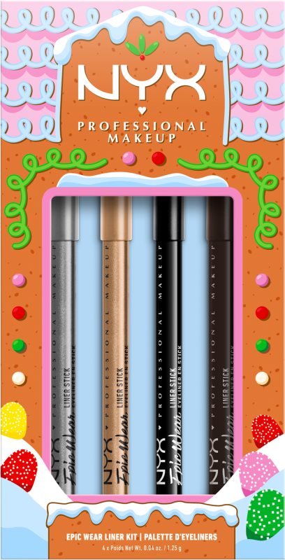 NYX Professional Makeup Gingerbaddie Land Epic Liner set cadou pentru ochi