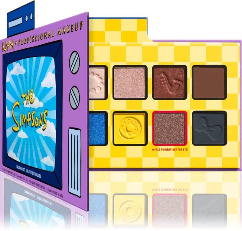 NYX Professional Makeup The Simpsons paletă cu farduri de ochi 1 buc
