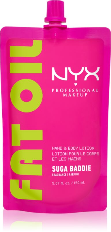 NYX Professional Makeup Fat Oil Body lapte hidratant pentru maini si corp cu parfum Suga Baddie 150 ml