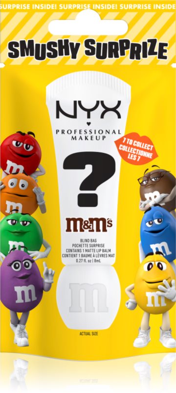 NYX Professional Makeup Smushy Surprize M&M's balsam de buze cu efect matifiant culoare Surprize 8 ml