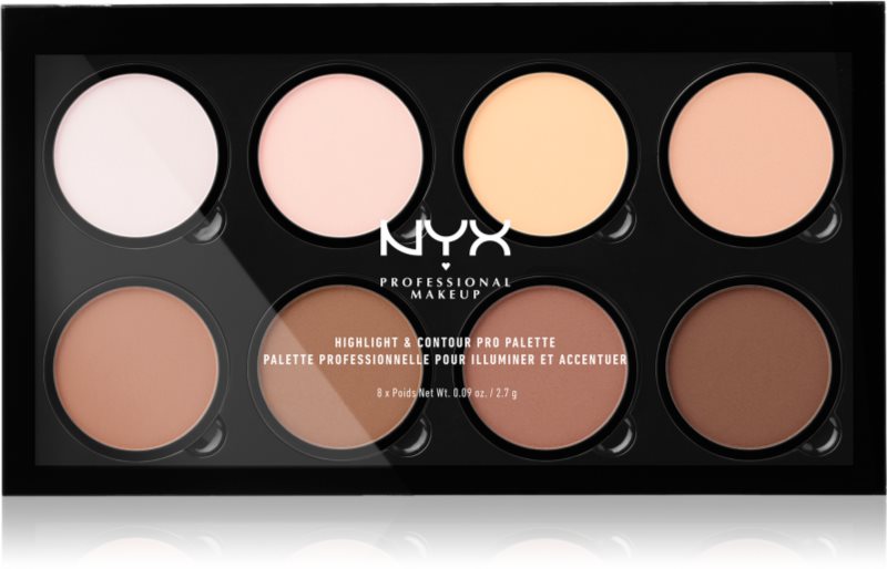 NYX Professional Makeup Highlight & Contour PRO Patela pentru conturul fetei 8x2,7 g