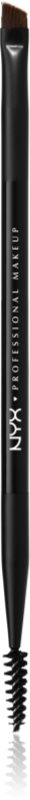 NYX Professional Makeup Pro Dual perie pentru modelarea sprâncenelor 1 buc