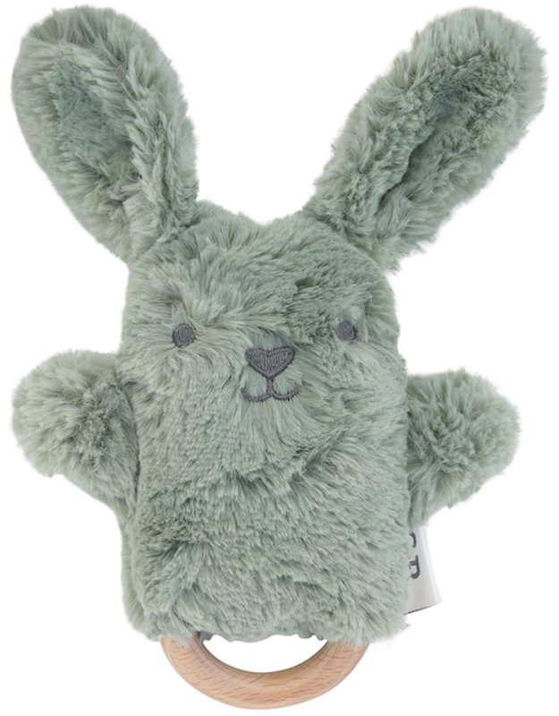 O.B Designs Bunny Soft Rattle Toy jucărie de pluș cu zornăitoare Sage 3m+ 1 buc
