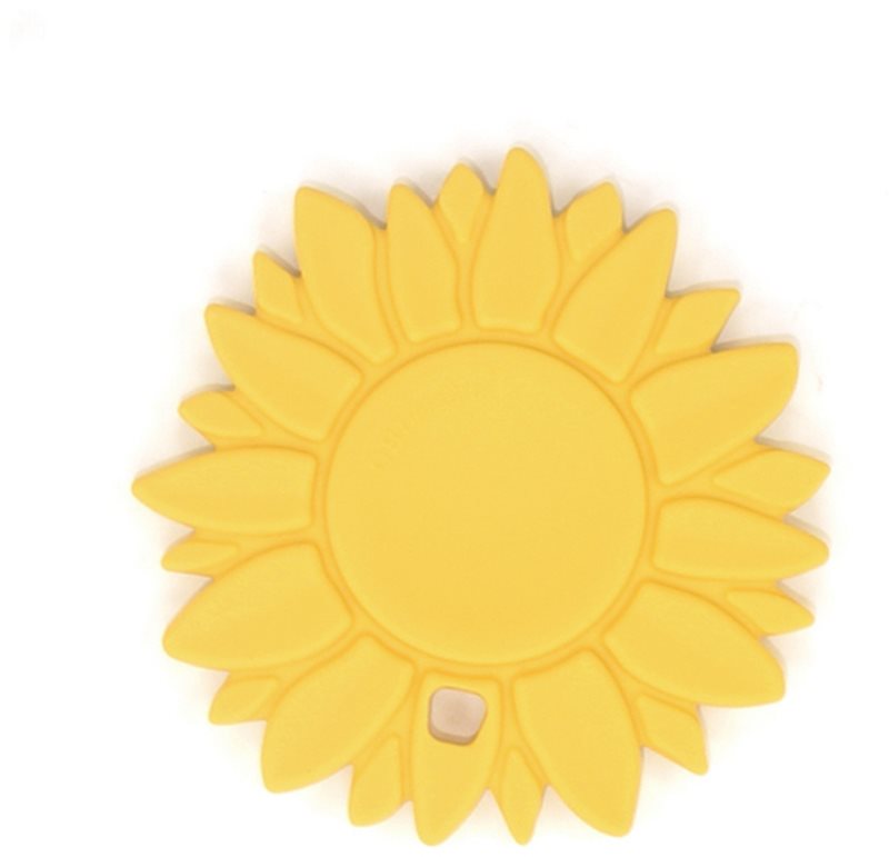 O.B Designs Sunflower Teether jucărie pentru dentiție Lemon 3m+ 1 buc