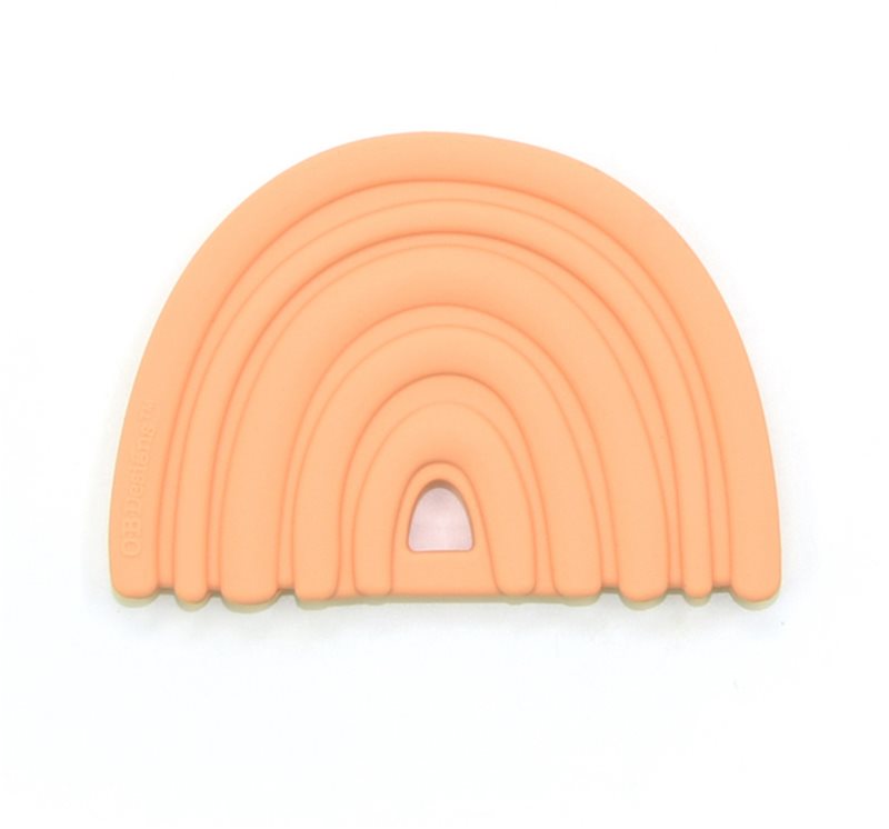 O.B Designs Rainbow Teether jucărie pentru dentiție Peach 3m+ 1 buc