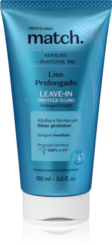 oBoticário Match. Prolonged Smooth balsam fără clătire, cu efect de netezire 150 ml