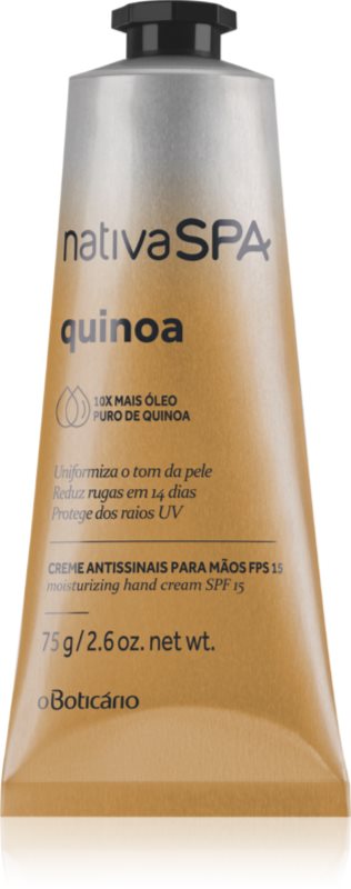 oBoticário Nativa SPA Quinoa crema de maini hidratanta SPF 15 75 g