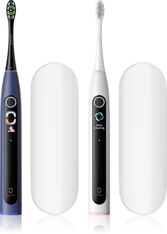 Oclean X Lite Set Duo pack periuta de dinti cu ultrasunete pachet duo cu trusă de călătorie Dark Blue+Grey
