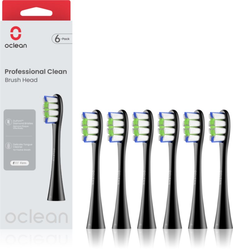 Oclean Professional Clean P1C5 capete de schimb Negru 6 buc