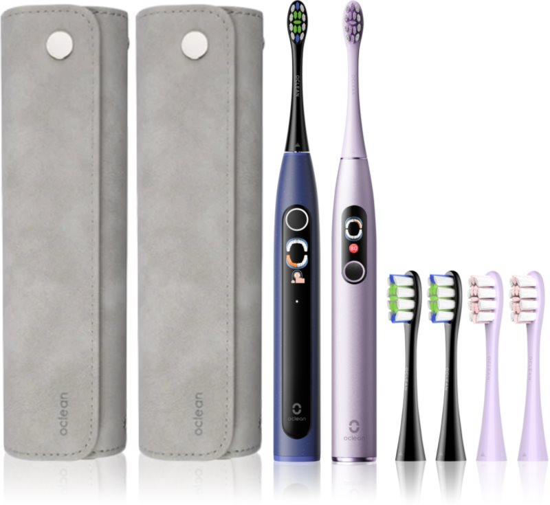 Oclean X Pro Digital Set set pentru igienă dentară Purple & Dark Blue