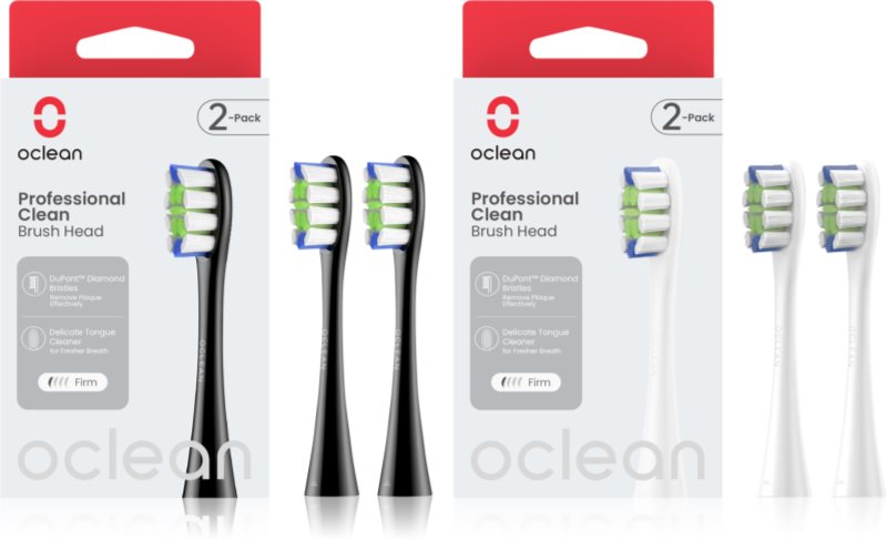 Oclean Professional Clean Set capete de schimb pentru periuta de dinti Black & White