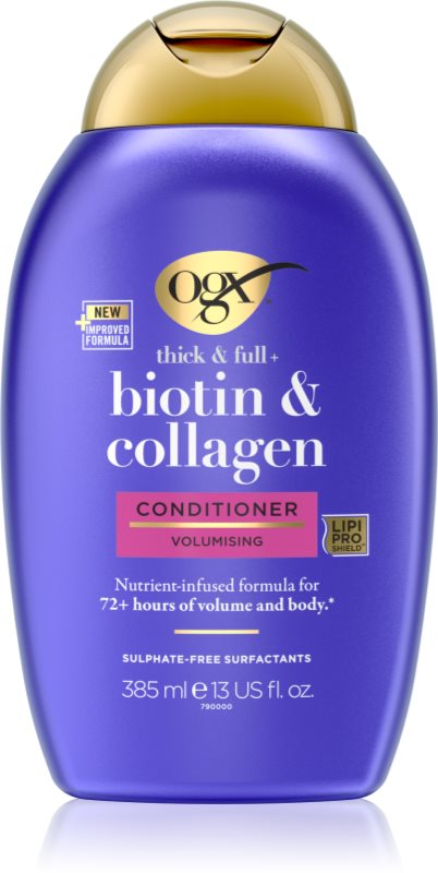 OGX Biotin & Collagen Balsam pentru ingroșare pentru păr cu volum 385 ml